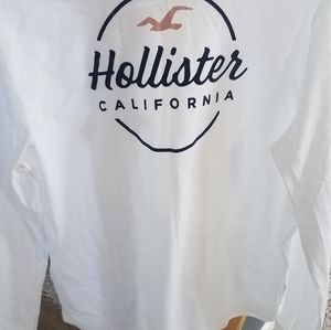 Hollister white long sleeve shirt